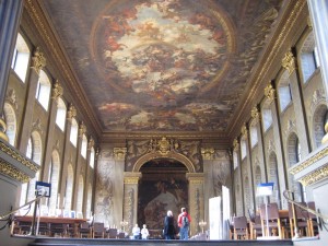 The Painted Hall, Old Royal Naval College, Greenwich, England. (P. Ferguson image, March 2011)