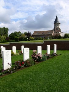 The new Commonwealth War Graves Commission cemetery. Fromelles (Pheasant Wood)  Military Cemetery includes 110 identified casualties and was the first new cemetery built by the Commission in 50 years.