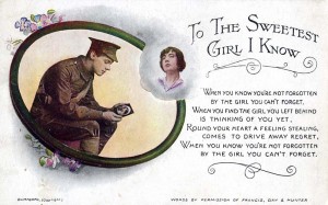 A popular postcard of the Great War.