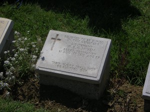 W.E.G. Niven's marker at Green Hill Cemtery, Gallipoli.