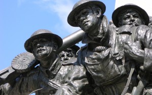 Lewis gunner on the Canadian National War Memorial, Ottawa.