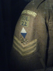 Home Guard tunic on exhibit at the IWM. 2010.