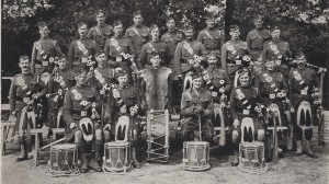 The 67th Battalion CEF Pipe Band. Pipe Major "Billy "Wishart