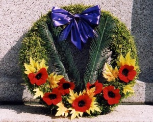 Wreath at the Victoria War Memorial.