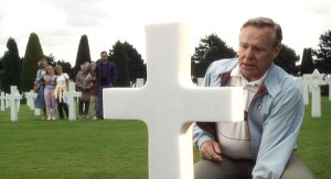 Saving Private Ryan (1998). James Francis Ryan with family at the Normandy American Cemetery and Memorial.