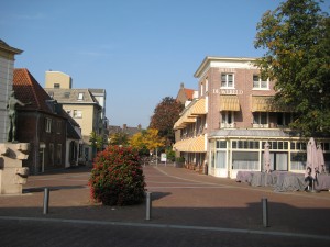 Wageningen. The building on the right is the location where on May 5, 1945 the 1st Canadian Corps accepted the unconditional surrender of the 25th German Army.
