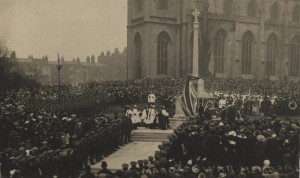 Margate War Memorial , England, 1922.  A gathering of the community.