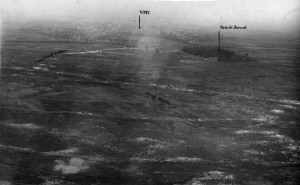 Aerial photo of Vimy and Bois de Bonval. Image courtesy of the Canadian Scottish Museum and Archives)