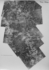 Vimy Ridge aerial reconnaissance photograph.