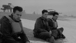 Dunkirk actors Harry Styles, Aneurin Barnard and Fionn Whitehead. (Warner Bros. screenshot).