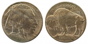 The United States of America Buffalo nickel.