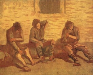 László Mednyánszky, Painting, Lice, Soldiers, 1915
