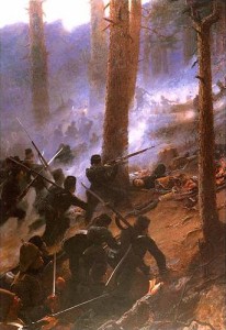 Storming the Peiwar Kotal.  By Vereker Monteith Hamilton, 1891. Scottish-born John Cook was awarded the Victoria Cross. (Wiki image)