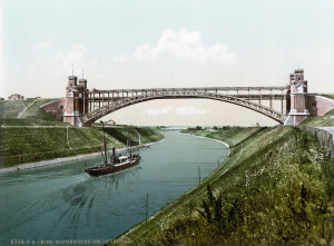 The Kaiser-Wilhelm-Kanal in 1900. Renamed in 1948 as the Kiel Canal. (US Library of Congress Wikipedia image)