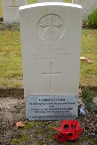 Private Thomas Cordner 9 November 1914 Strand Military Cemetery (P. Ferguson image, September 2016)