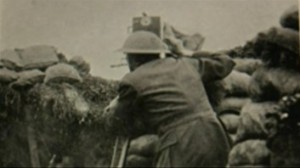Geoffrey Malins filming on the Somme, France. (How I Filmed the War)