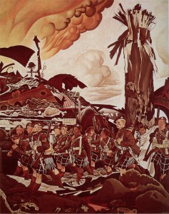 The Conquerors. Eric Henri Kennington artist, 1920. (Marching to Armageddon)