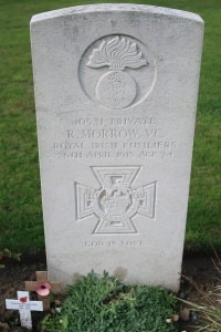Morrow marker at White House Cemetery, Belgium. (P. Ferguson image, September 2017)