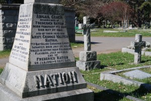 Nation family memorial, Ross Bay Cemetery, Victoria, B.C. (P. Ferguson image March 2019)