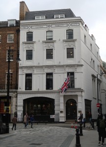 Gieves & Hawkes...No. 1 Savile Row, London. Creators of fine garments including uniform clothing. (P. Ferguson image, November 2022)