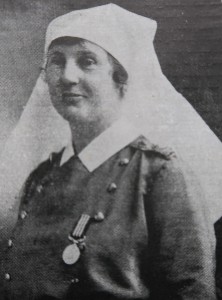 Nursing Sister Mary Meta Hodge wearing the Military Medal. (Bassano Photograph)