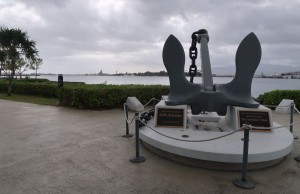 USS Arizona anchor, Pearl Harbor, Hawaii. (P. Ferguson image, March 2024)