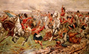 Gordons and Greys to the Front. Painting by Stanley Berkeley. Wiki Image.